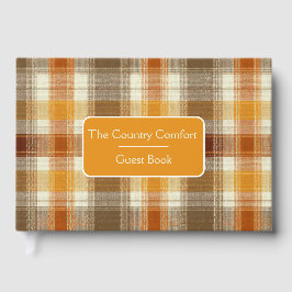 Custom Guest Book Gingham Style Vacation Rentals Gastenboek