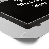Custom Guitar Amplifier Rock en Roll Thmed Poster (Hoek)