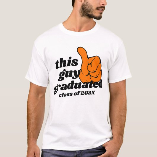 Custom Guy Gal Afstudeerder Afstuderen T-shirt, Gr T-shirt (Voorkant)