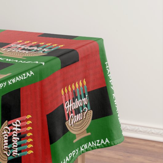 Custom HABARI GANI Kwanzaa Tafelkleed (Voorbeeld)