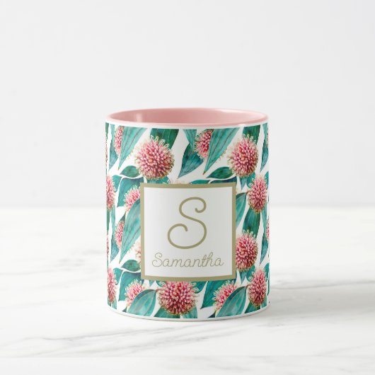 Custom Hakea Laurina Pincushion Blooms Mok (Midden)