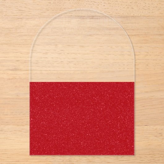 Custom Half Tomato Red Noise Acrylic Invitation (Recto)
