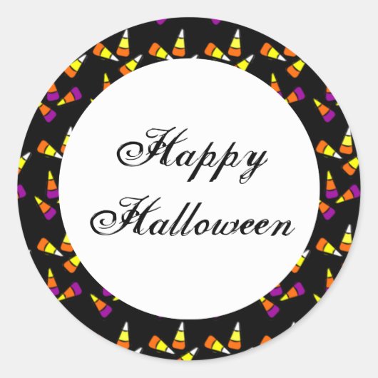 Custom Halloween Candy Corn Sticker (Voorkant)