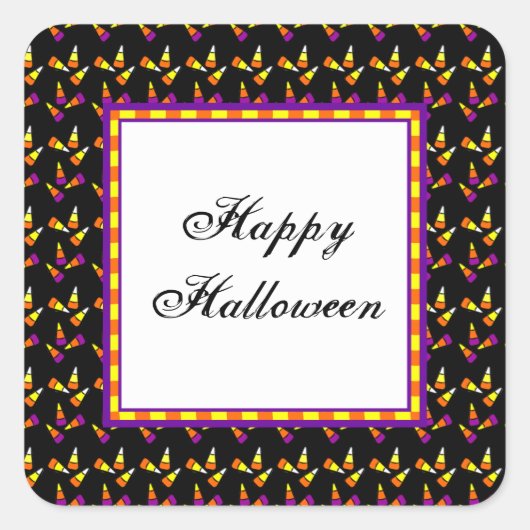 Custom Halloween Candy Corn Sticker (Voorkant)