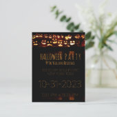 Custom Halloween Party Invitation Pumpkin Uitnodiging Briefkaart (Staand voorkant)