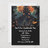 Custom Halloween Party Zombie Haunted House Kaart (Achterkant)