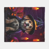 Custom Halloween Pet Blanket | Spooky & Cute Gift Fleece Deken (Voorkant (Horizontaal))