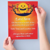 Custom Halloween Spooky Moon Flyer (Hand)