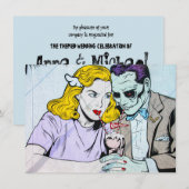 Custom Halloween Themed Wedding Invitation (Devant / Derrière)