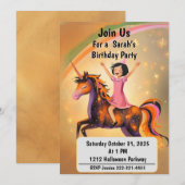 Custom Halloween Unicorn Birthday Party Invitation (Devant / Derrière)