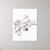  custom hand-drawn calligraphy art canvas afdruk (Voorkant)