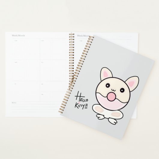  Custom hand drawn illustration kids planner (Display)