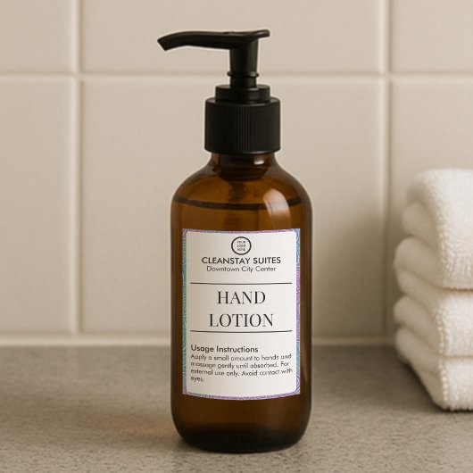 Custom Hand Lotion Guest Voorzieningen Label Stick Voedselcontainer Etiket