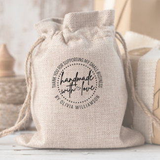 Custom handgemaakt met liefde dank u kleine bedrij rubberstempel