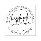 Custom handgemaakt met liefde dank u kleine bedrij zelfinktende stempel (Design)