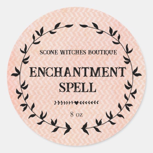 Custom Handgemaakte Heks Product Zelfgemaakte Kaar Ronde Sticker (Voorkant)