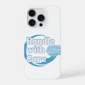 Custom “Handle With Care” Name iPhone Hoesje (Achterkant)
