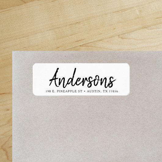 Custom | Handschrift | Familie | Retouradres Etiket