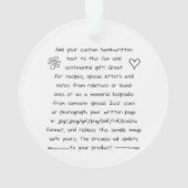 Custom Handwriting Ornament (achterkant)