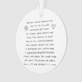 Custom Handwriting Ornament (voorkant)
