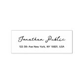 Custom Handwritten Script Simple Return Address Rubberstempel (Afrduk)