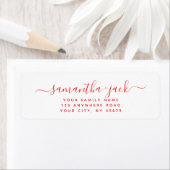 Custom Handwritten Stylish Elegant Return Address Etiket (Insitu)