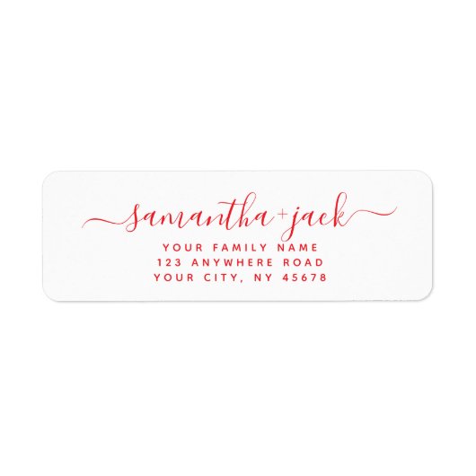 Custom Handwritten Stylish Elegant Return Address Etiket (Voorkant)