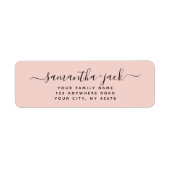 Custom Handwritten Stylish Elegant Return Address Etiket (Voorkant)