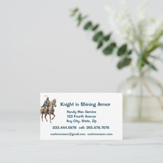Custom Handy Man Service Repair Maintenance Visitekaartje (Staand voorkant)