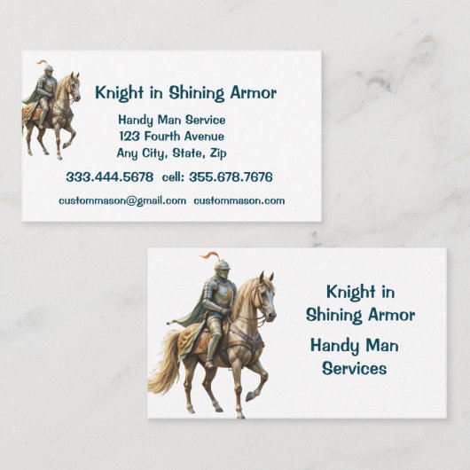 Custom Handy Man Service Repair Maintenance Visitekaartje (Voorkant / Achterkant)