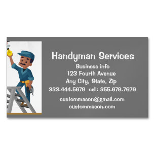 Custom Handyman Services Repair Magnetisch Visitekaartje
