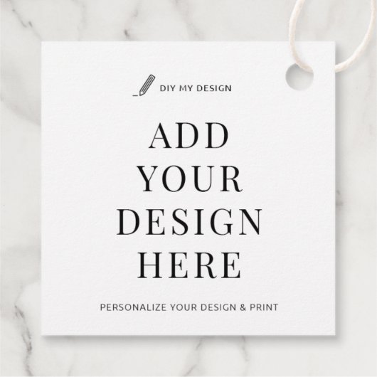 Custom Hang Label Printing 2x2" Favor Gift Labels (Achterkant)