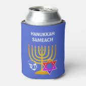 Custom HANUKKAH SAMEACH Blikjeskoeler (Blikje Voorkant)