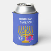 Custom HANUKKAH SAMEACH Blikjeskoeler (Blikje Achterkant)