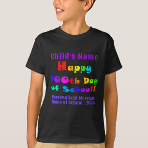 Custom Happy 100th Day of School Kinderen T-Shirt