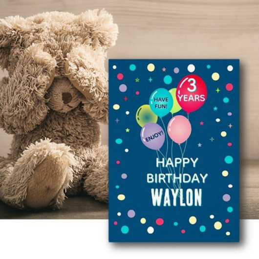 Custom Happy 3e anniversaire toute carte enfant