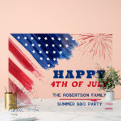 Custom Happy 4 juillet Parade Rouge Blanc Bleu (Mariage)