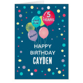 Custom Happy 5e anniversaire toute carte enfant (Devant)