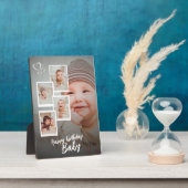 Custom Happy Birthday Baby Fotocollage Plaque Fotoplaat (Zijkant)