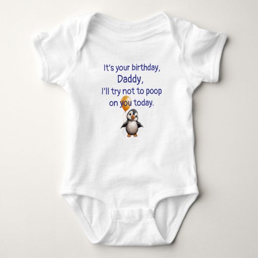 Custom Happy Birthday, Grappig Cadeau van Baby, Romper (Voorkant)