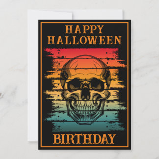 CUSTOM HAPPY BIRTHDAY HALLOWEEN FEESTVIERING KAART