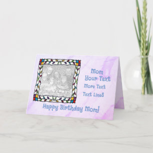 Custom Happy Birthday Mom Kaart