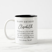 Custom happy birthday mug gift for her mom friends (Gauche)