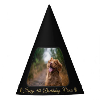 Custom Happy Birthday Pet Dog Photo Picture Name Feesthoedjes