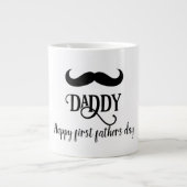 custom Happy first father's day  Extra Grote Beker (Voorkant)