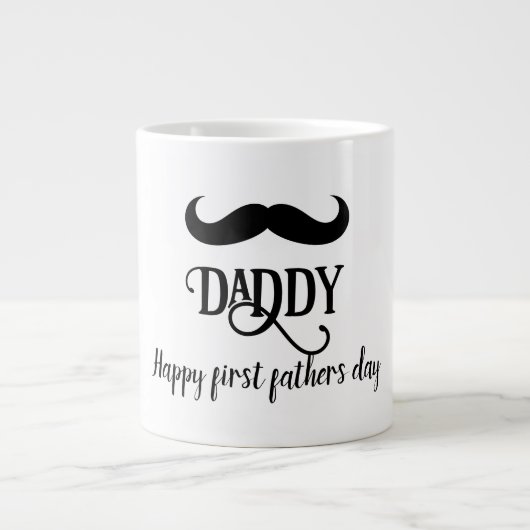 custom Happy first father's day  Extra Grote Beker (Voorkant)
