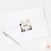Custom Happy Halloween BIRTHDAY Vierkante Sticker (Envelop)