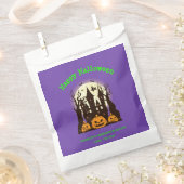 Custom Happy Halloween Haunted House Paars Bedankzakje (Geknipt)