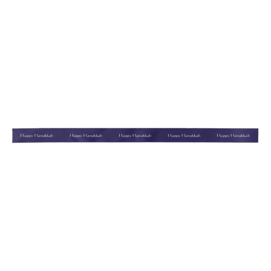 Custom Happy Hanukkah Satin Ribbon Lint (Voorkant)