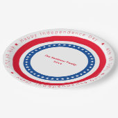Custom Happy Independence Day Rood Wit Blauw Papieren Bordje (Gekanteld)